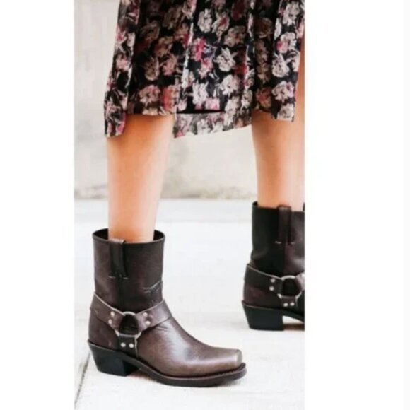 Frye Harness 8R Womens Boots - Black Size 9.5 - Moto Boots - Picture 10 of 16